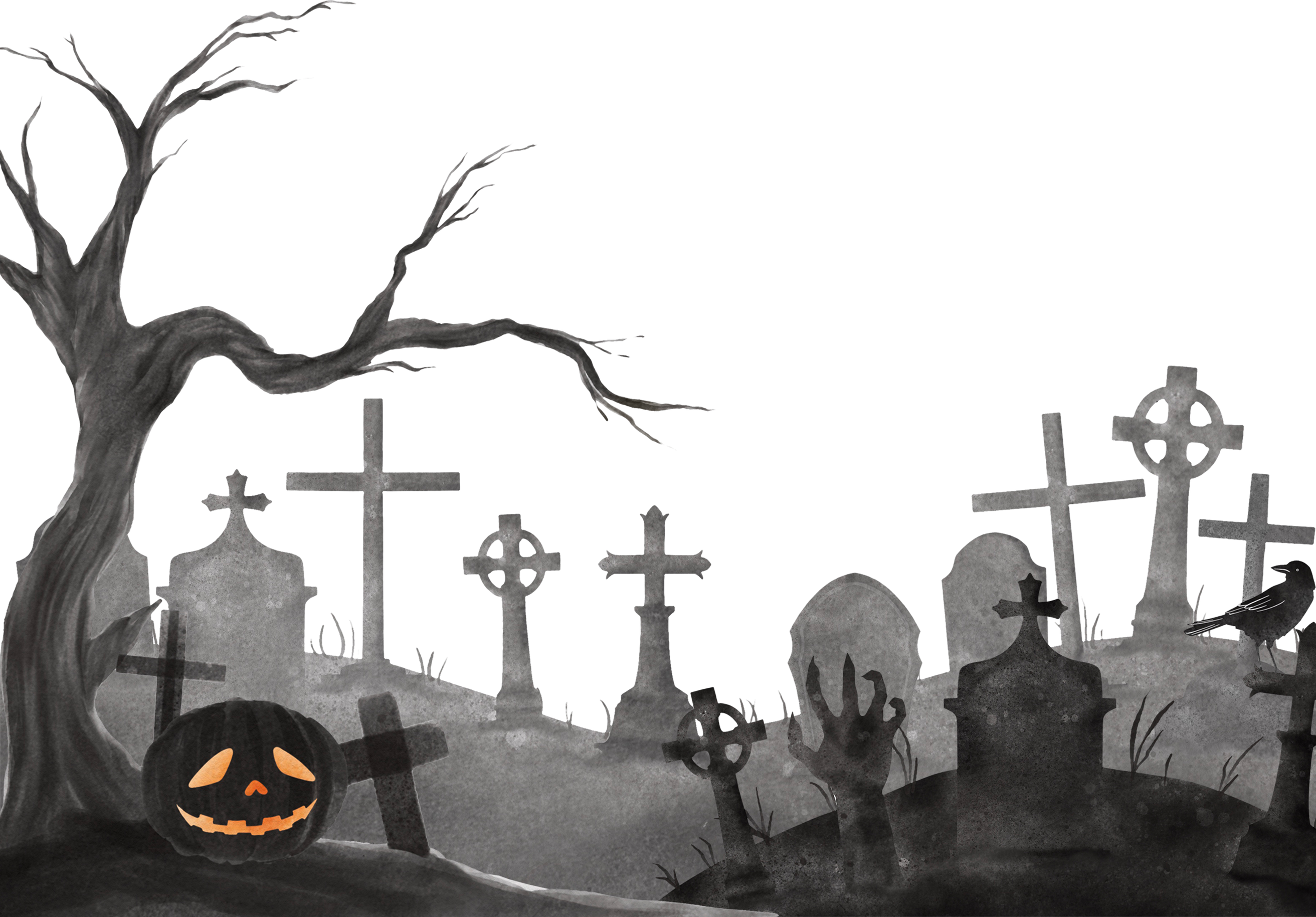 Graveyard Halloween Background